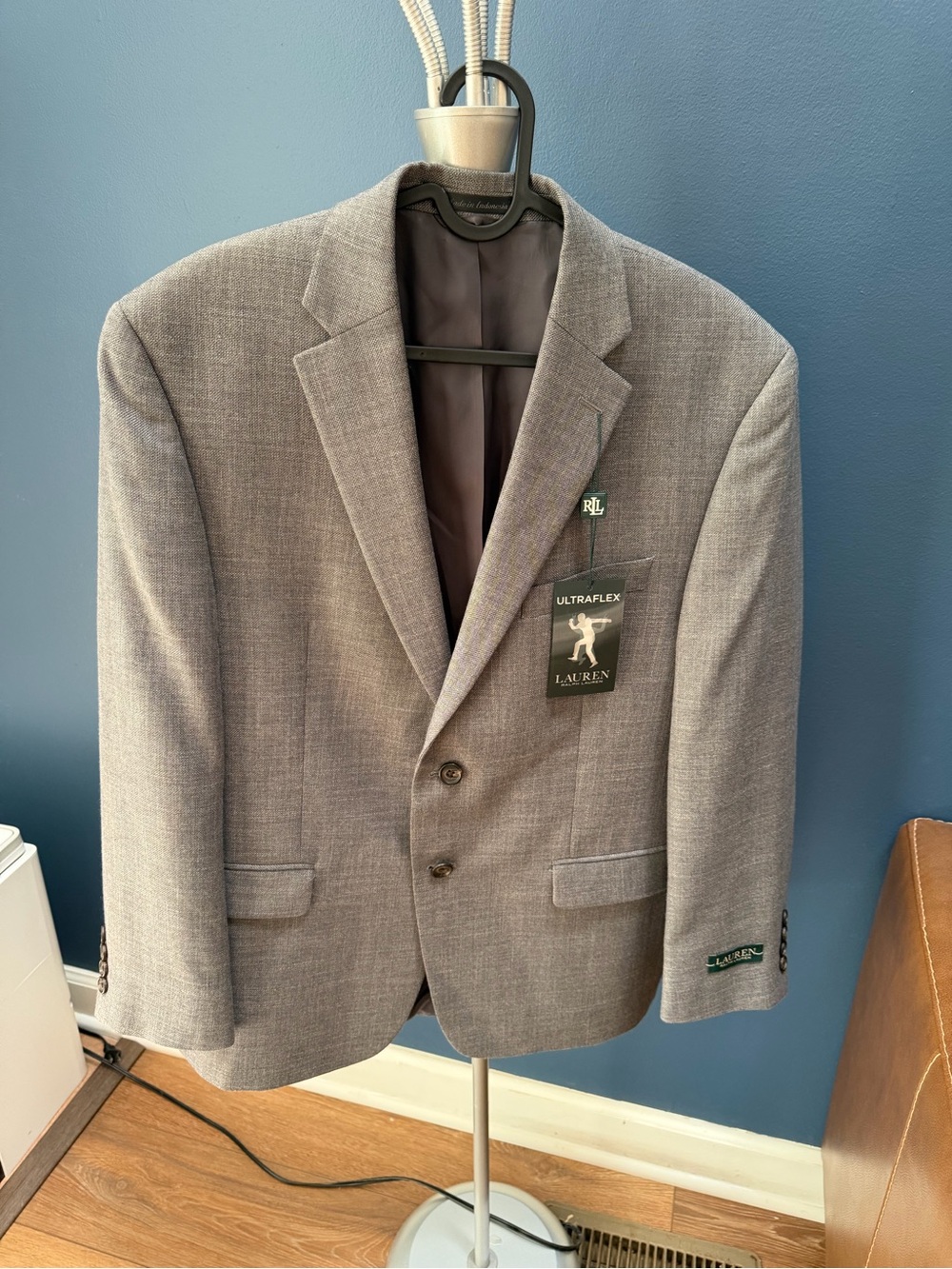 NWT Lauren Ralph Lauren Grey UltraFlex Blazer Sport Coat Jacket 40S 40Short NEW